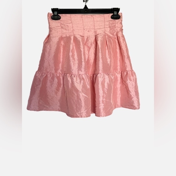 NWT Topshop Taffeta Lantern Mini Skirt in Pink - Picture 3 of 4